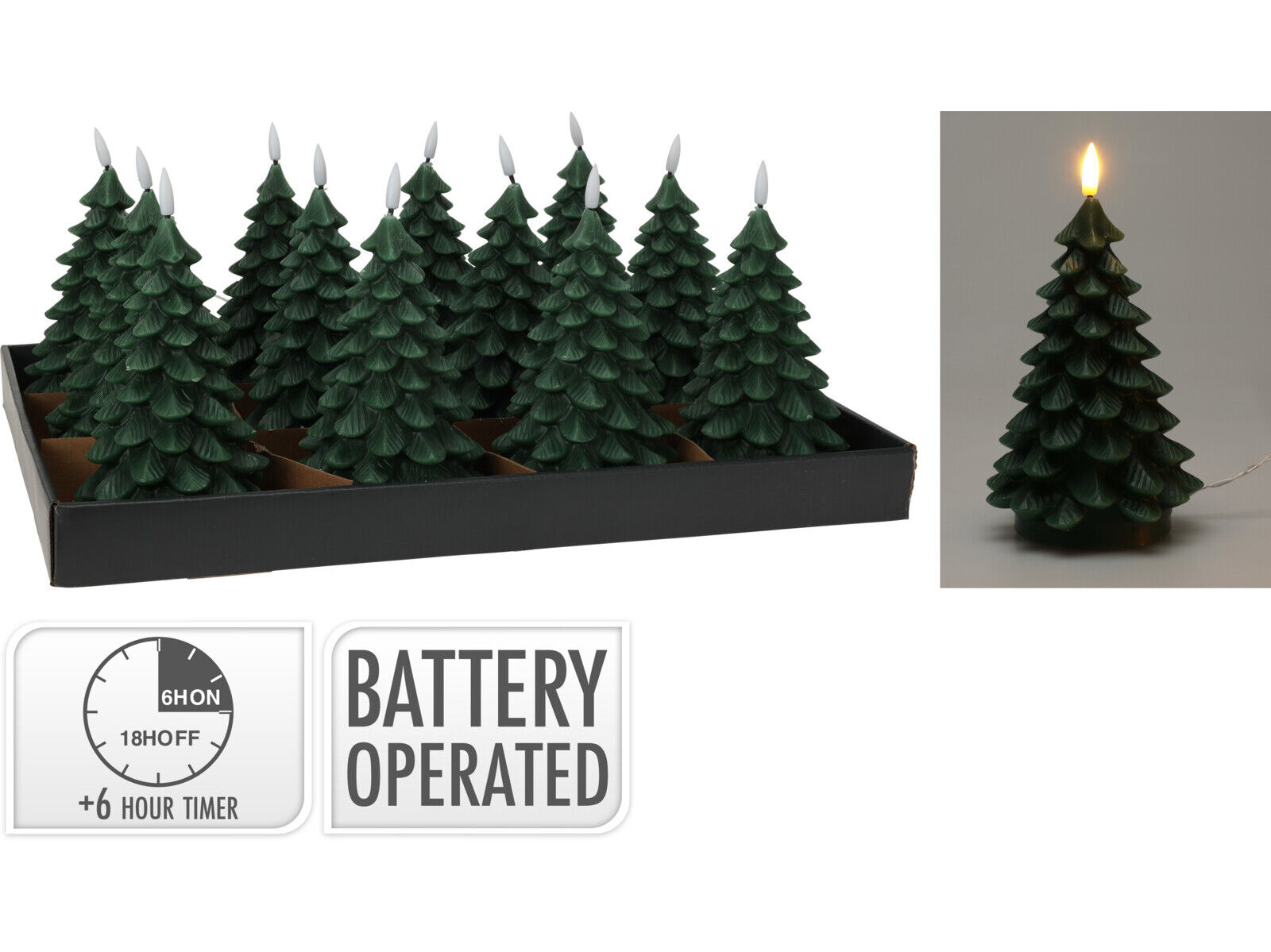 &Aacute;RVORE VELA LED 17CM image number 1