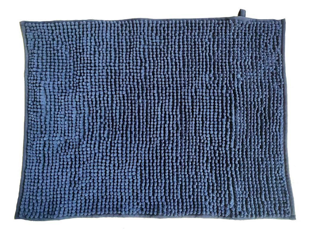 TAPETE CASA DE BANHO 95% POLIESTER RECICLADO ACTUEL 900G AZUL 50X70CM