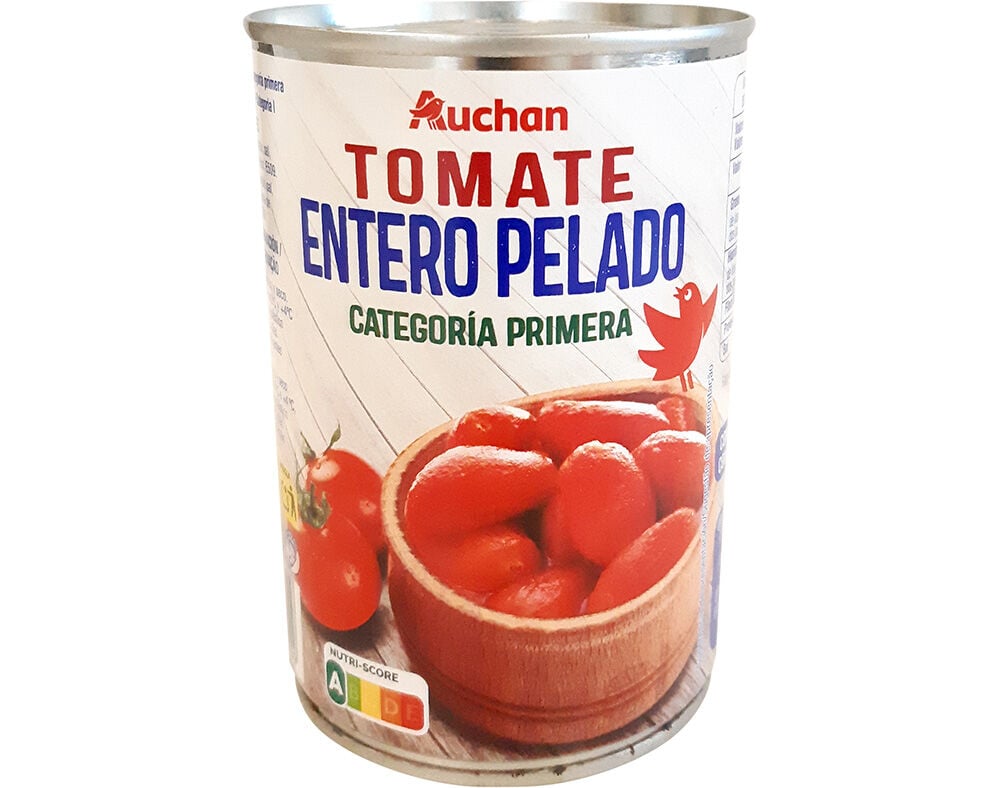 TOMATE AUCHAN INTEIRO PELADO 380 (240) G image number 0