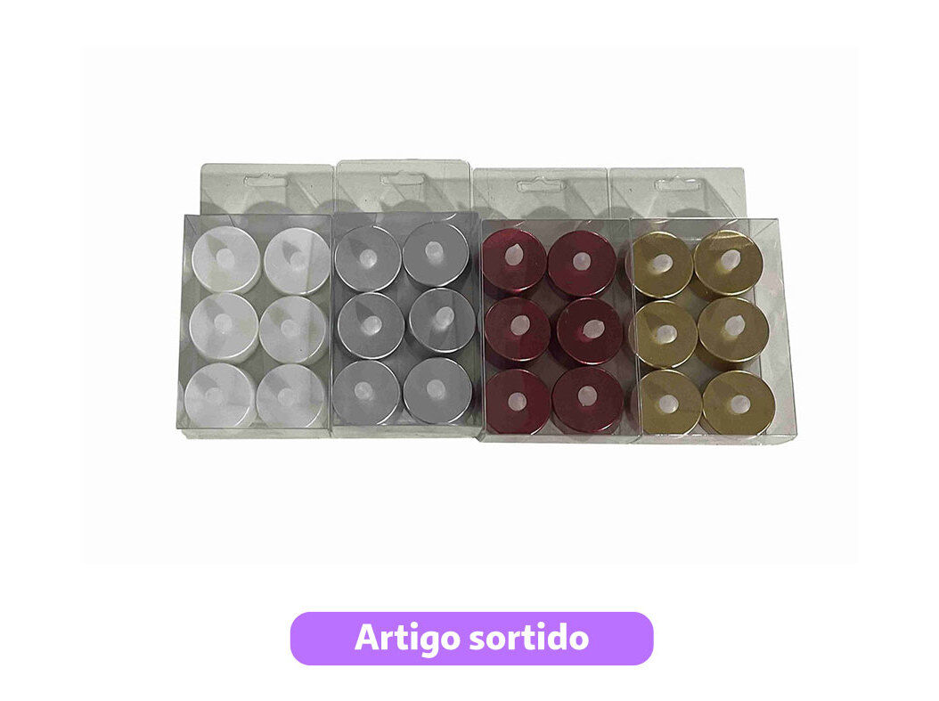 CONJUNTO DE 6 TEALIGHT LED ACTUEL CORES SORTIDAS