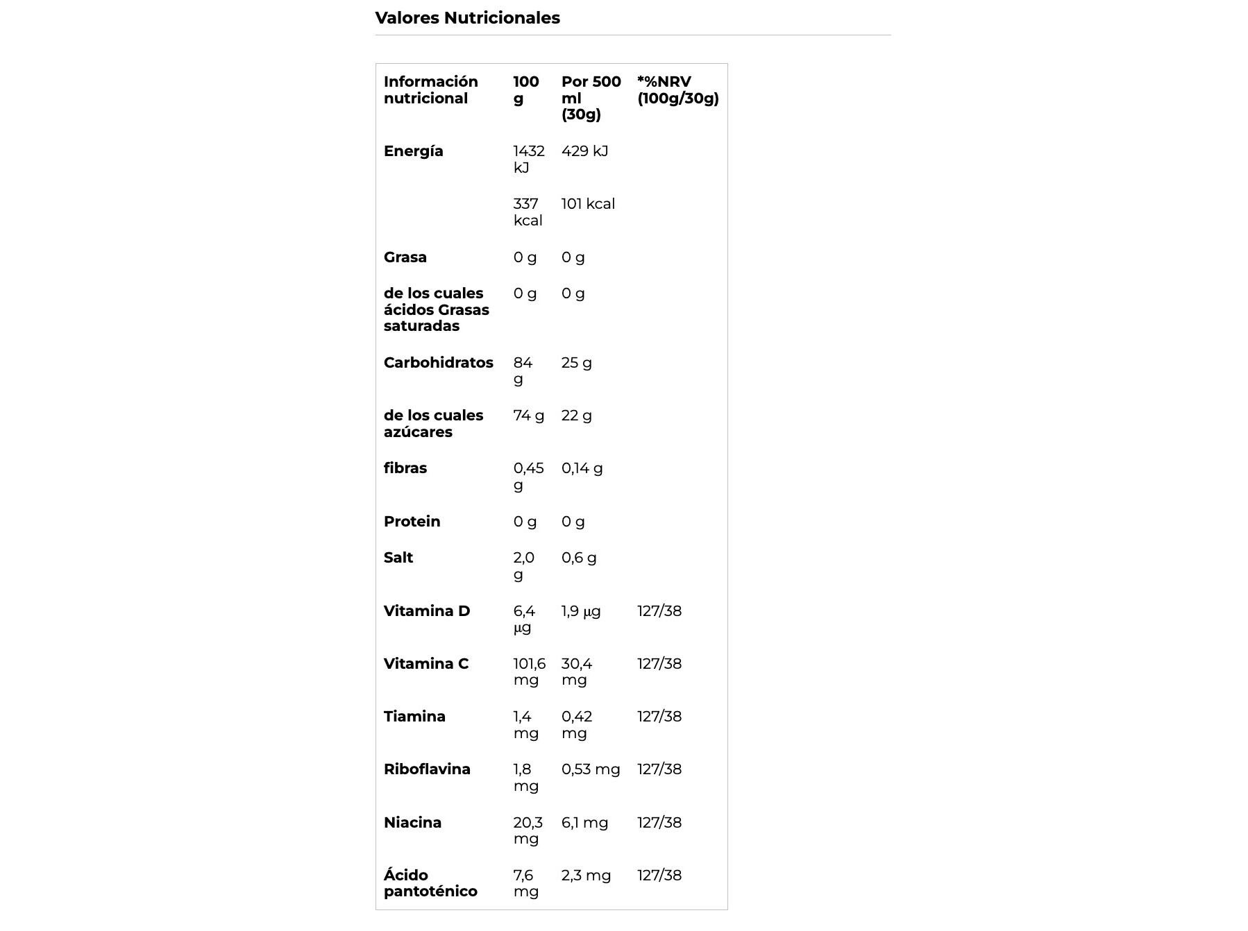 BEBIDA ISOT&Oacute;NICA ENERVIT P&Oacute; LIM&Atilde;O 420G image number 1