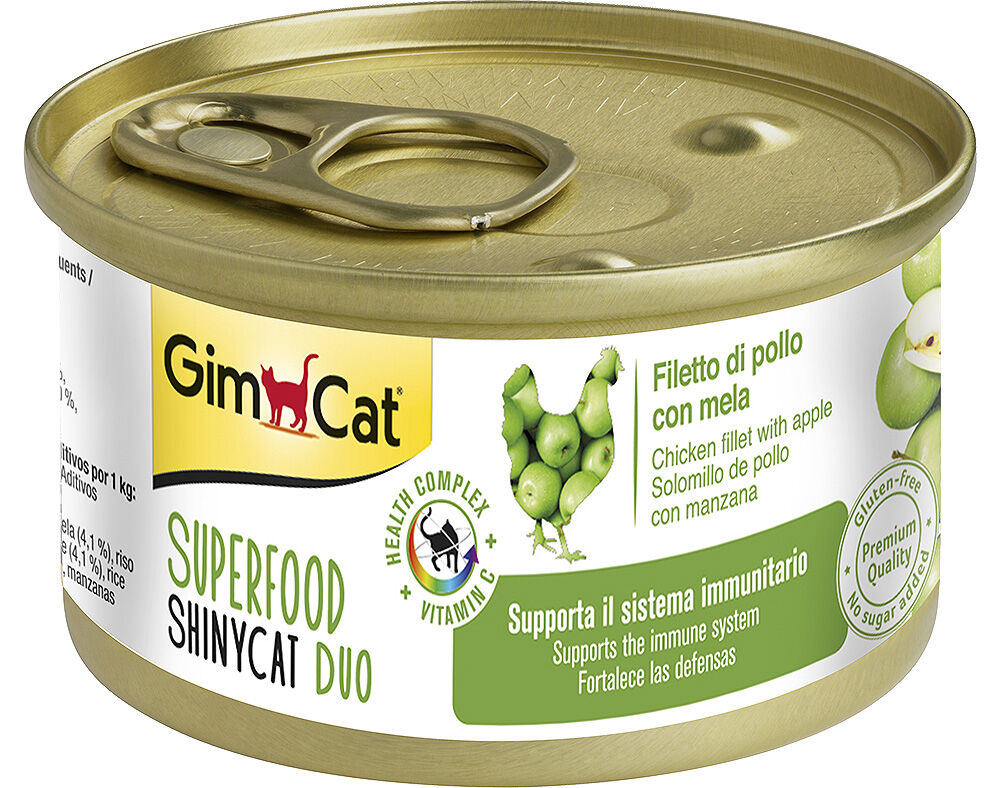 COMIDA H&Uacute;MIDA PARA GATO GIMCAT DUO COM FRANGO E MA&Ccedil;&Atilde; 70G image number 0