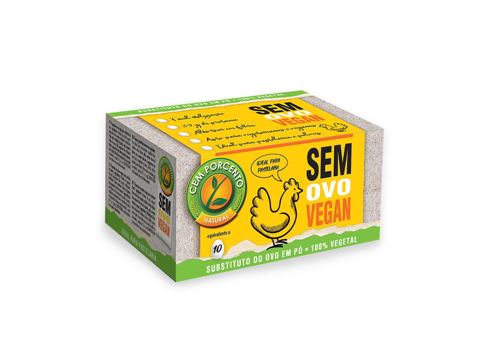SUBSTITUTO OVO P&Oacute; CEM PORCENTO VEGAN 110G image number 0