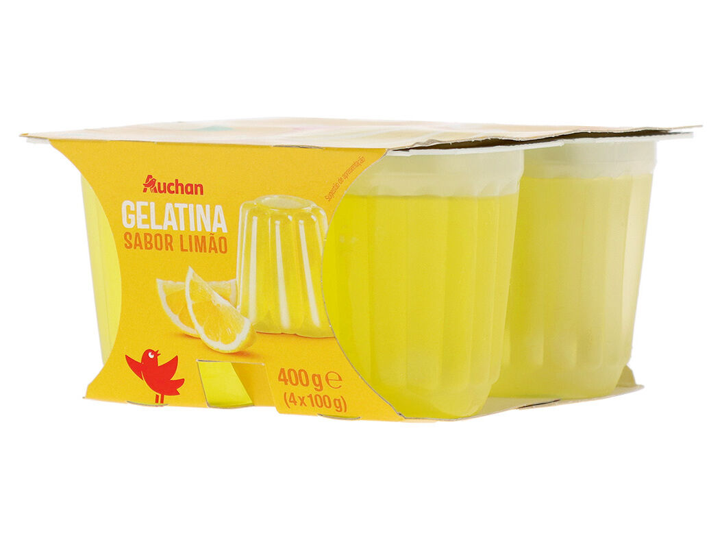 GELATINA AUCHAN LIM&Atilde;O 4X100G image number 1