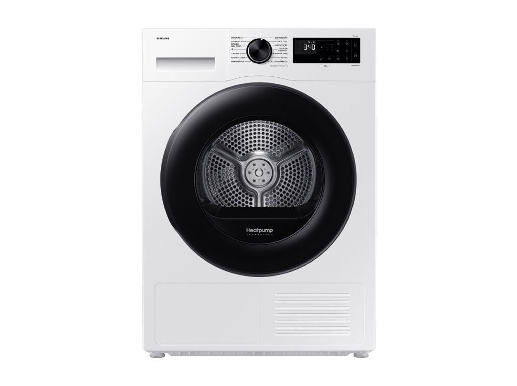 MAQUINA DE SECAR ROUPA SAMSUNG DV90DG52A0AEEP BRANCO C 9KG BOMBA CALOR
