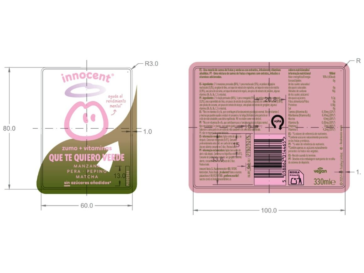 SUMO INNOCENT MA&Ccedil;&Atilde; P&Ecirc;RA E PEPINO 330ML (SDR) image number 1