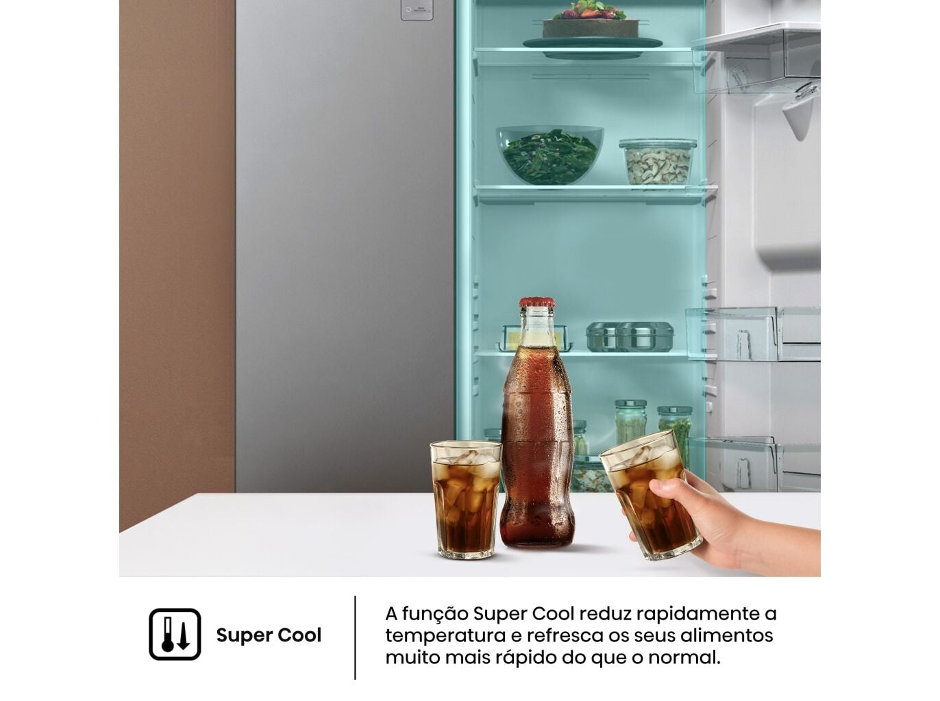 FRIGOR&Iacute;FICO AMERICANO HISENSE RS3P558NEIE SBS (NO FROST E 178.6CM 544L CINZENTO) image number 6