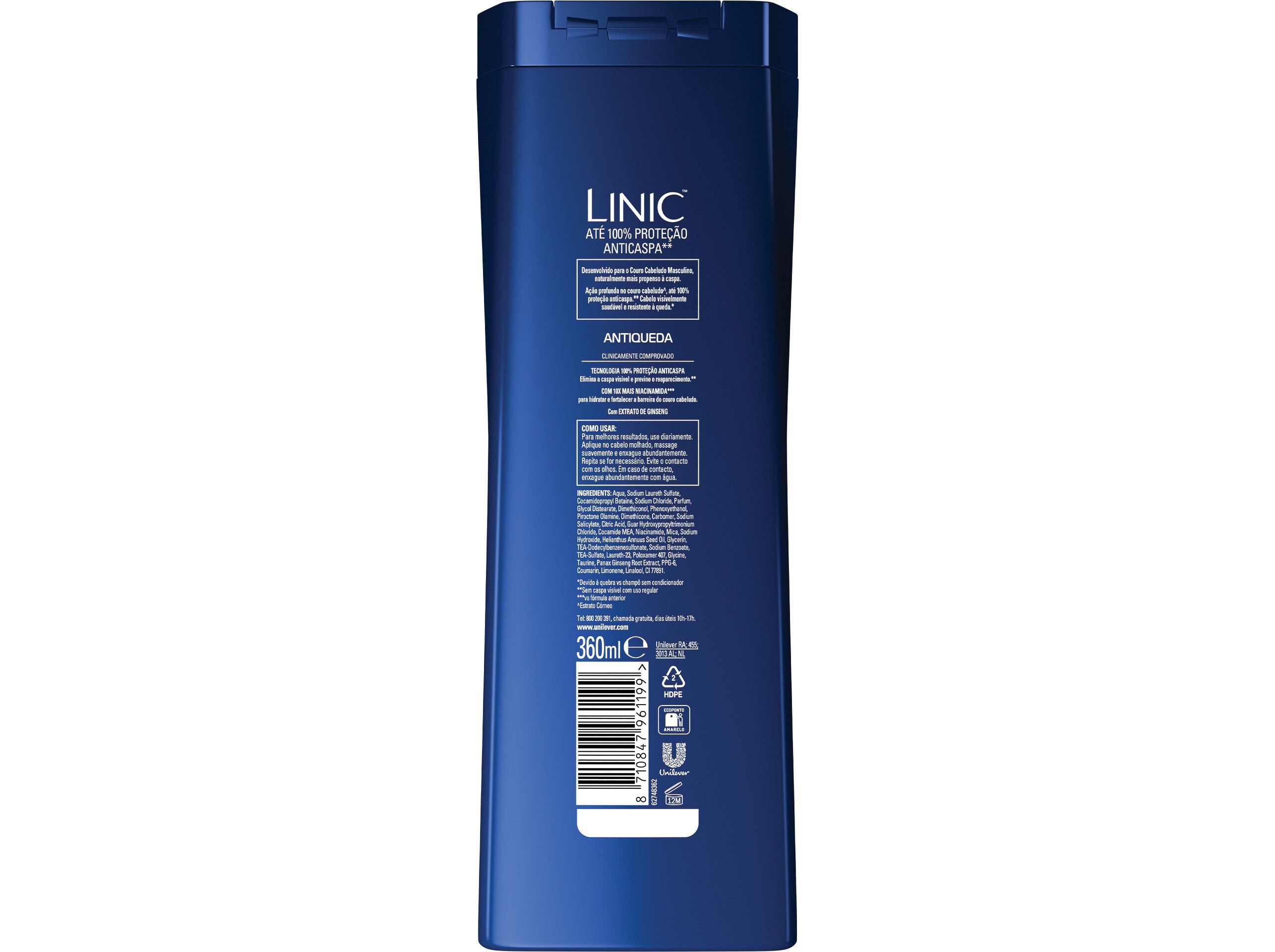 CHAMP&Ocirc; LINIC ANTI-CASPA MEN ANTI-QUEDA 360ML image number 1
