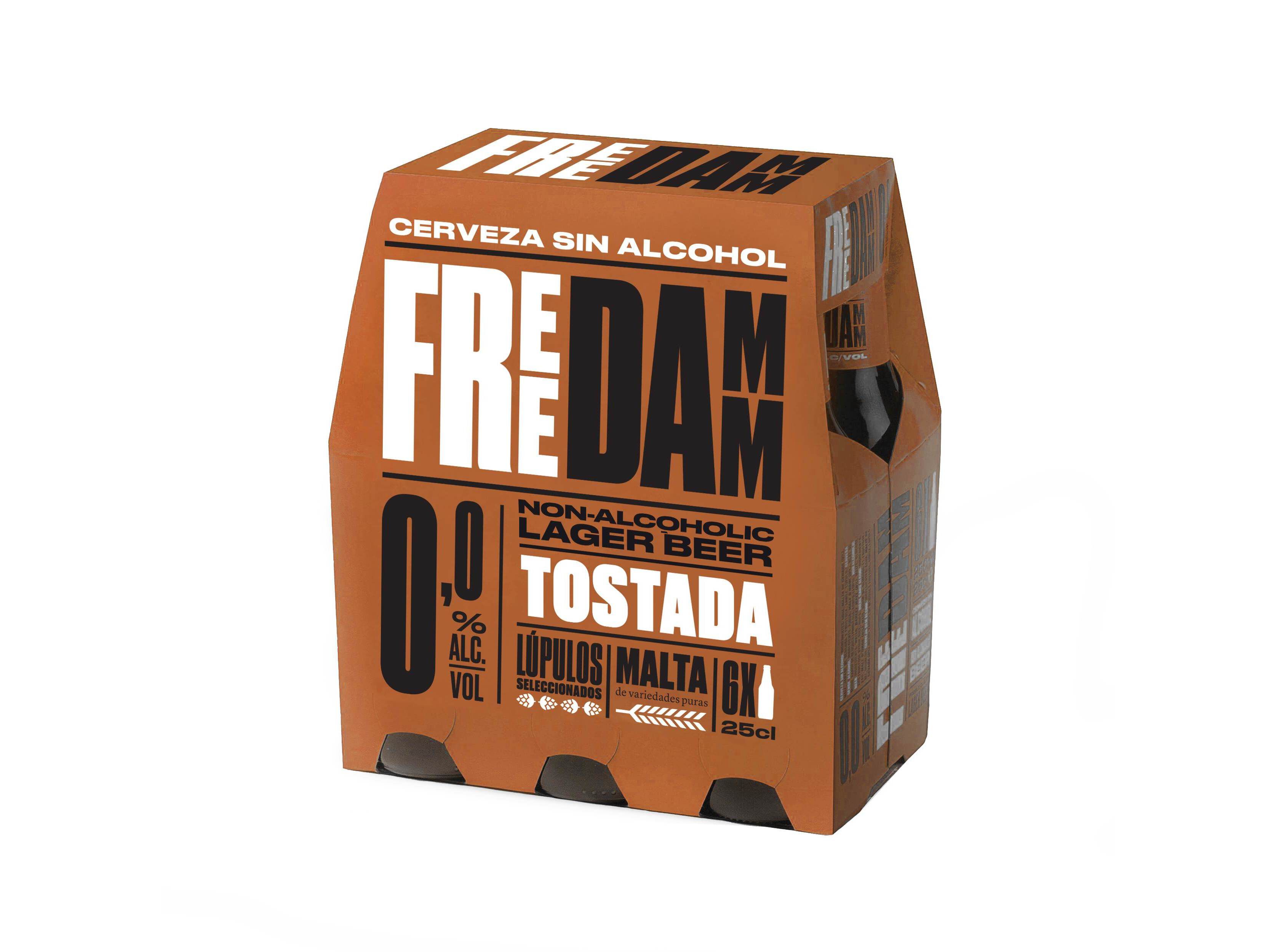 CERVEJA SEM &Aacute;LCOOL FREE DAMM TOSTADA 6X0.25L image number 0