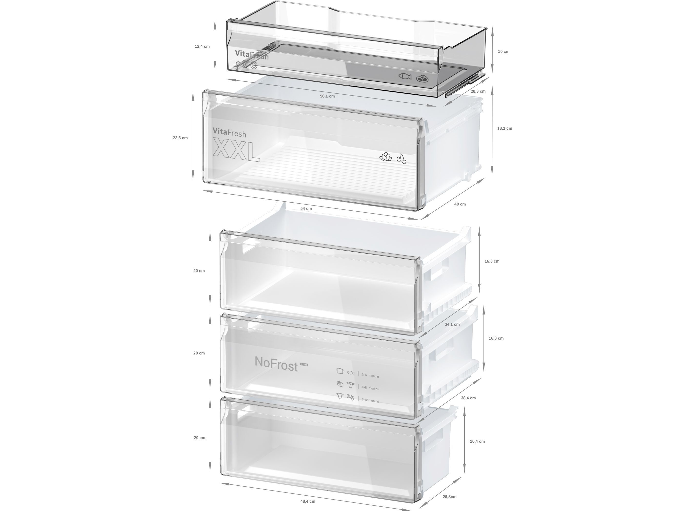 FRIGOR&Iacute;FICO COMBINADO BOSCH KGN497LDF NO FROST D 440L INOX image number 8