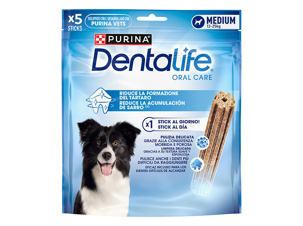SNACK C&Atilde;O DENTALIFE PURINA RA&Ccedil;A M&Eacute;DIA 115G 5UN image number 1