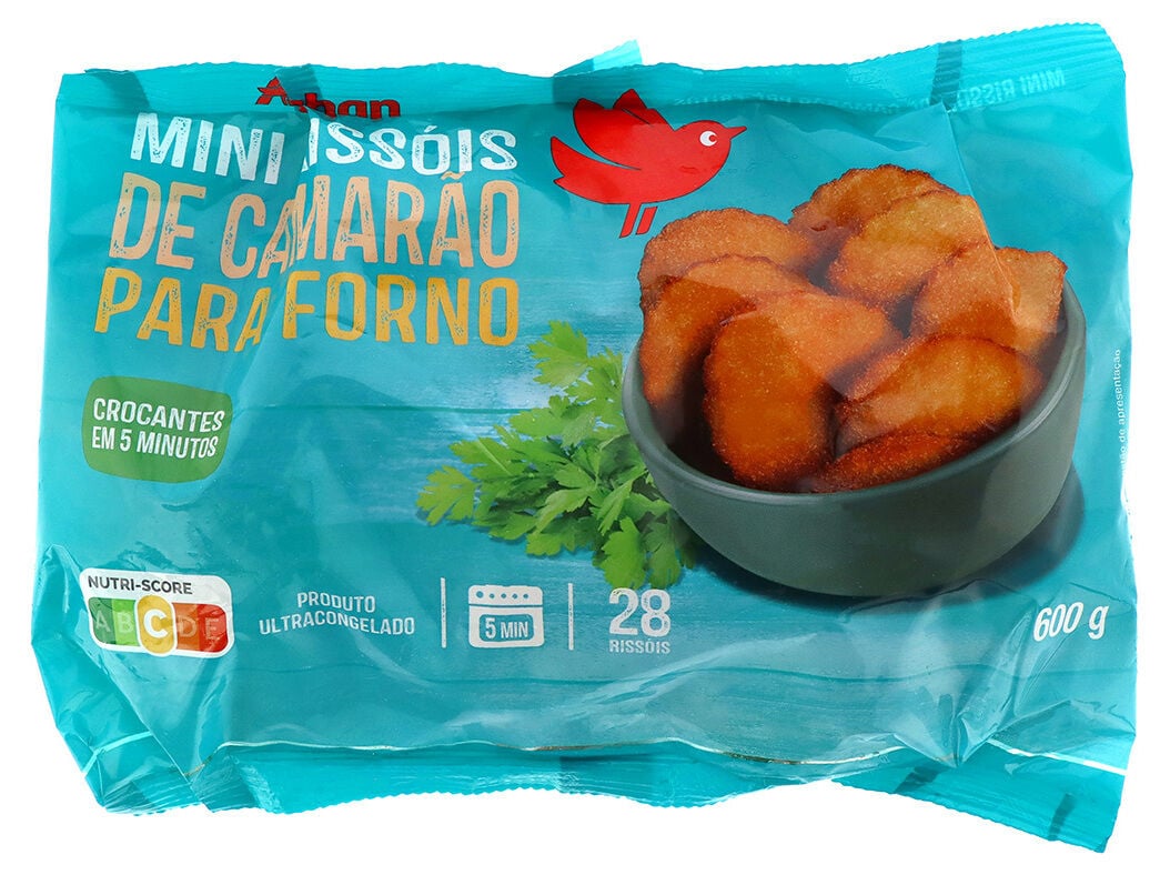 MINI RISS&Oacute;IS DE CAMAR&Atilde;O AUCHAN PARA FORNO 28UN 600G image number 0