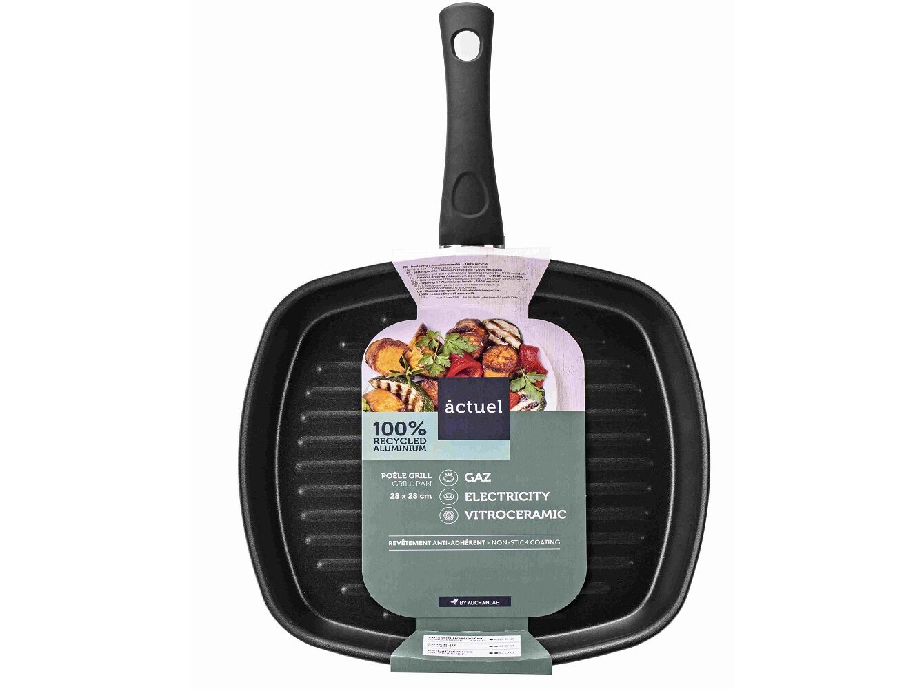 GRELHADOR ACTUEL ALUMINIO 28X28CM