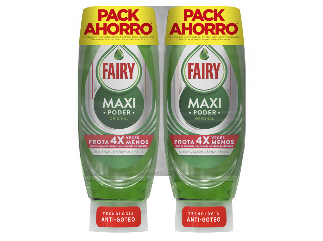 DETERGENTE MANUAL FAIRY MAXI PODER ORIGINAL 2X450ML