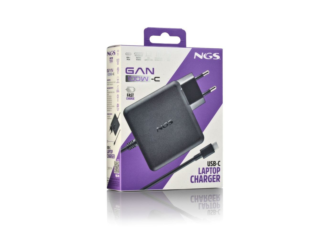 CARREGADOR NGS GAN100W USB-C image number 1