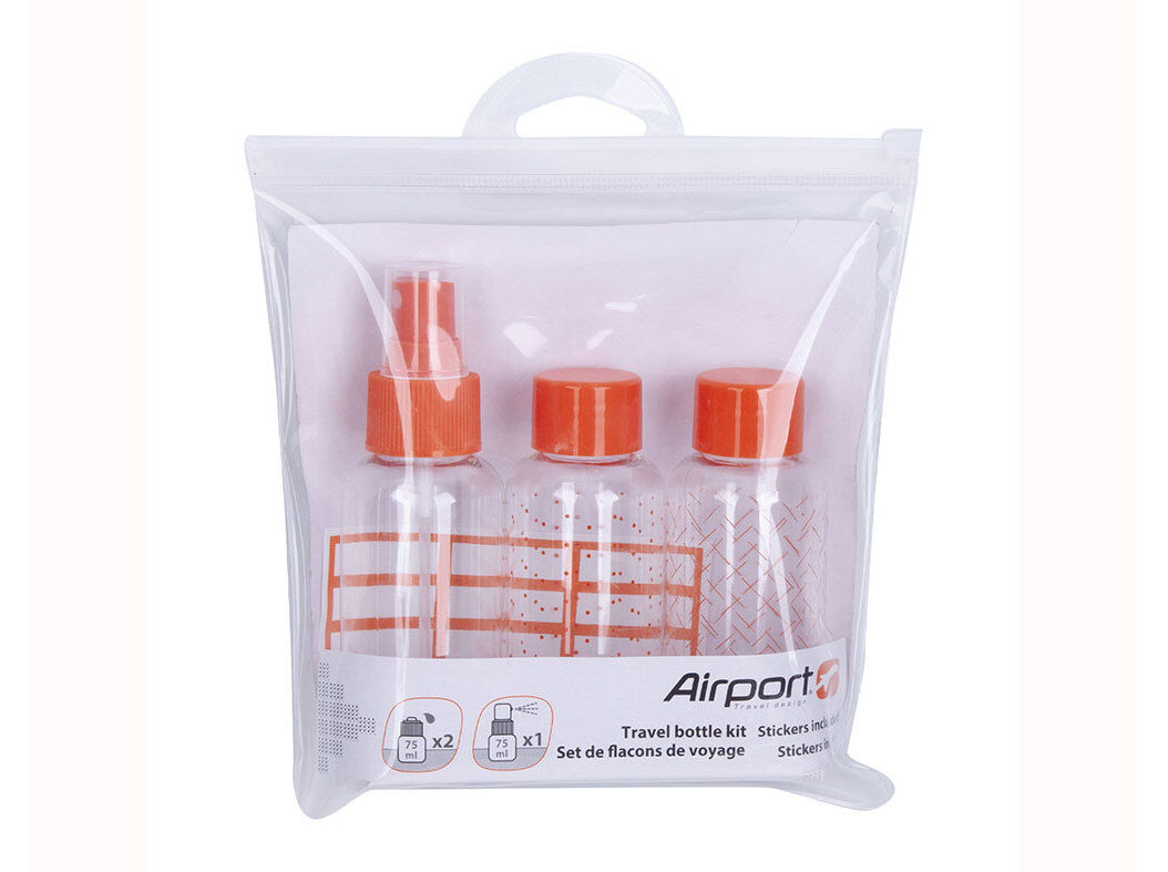 KIT RECIPIENTES VIAGEM AIRPORT LARANJA 75ML