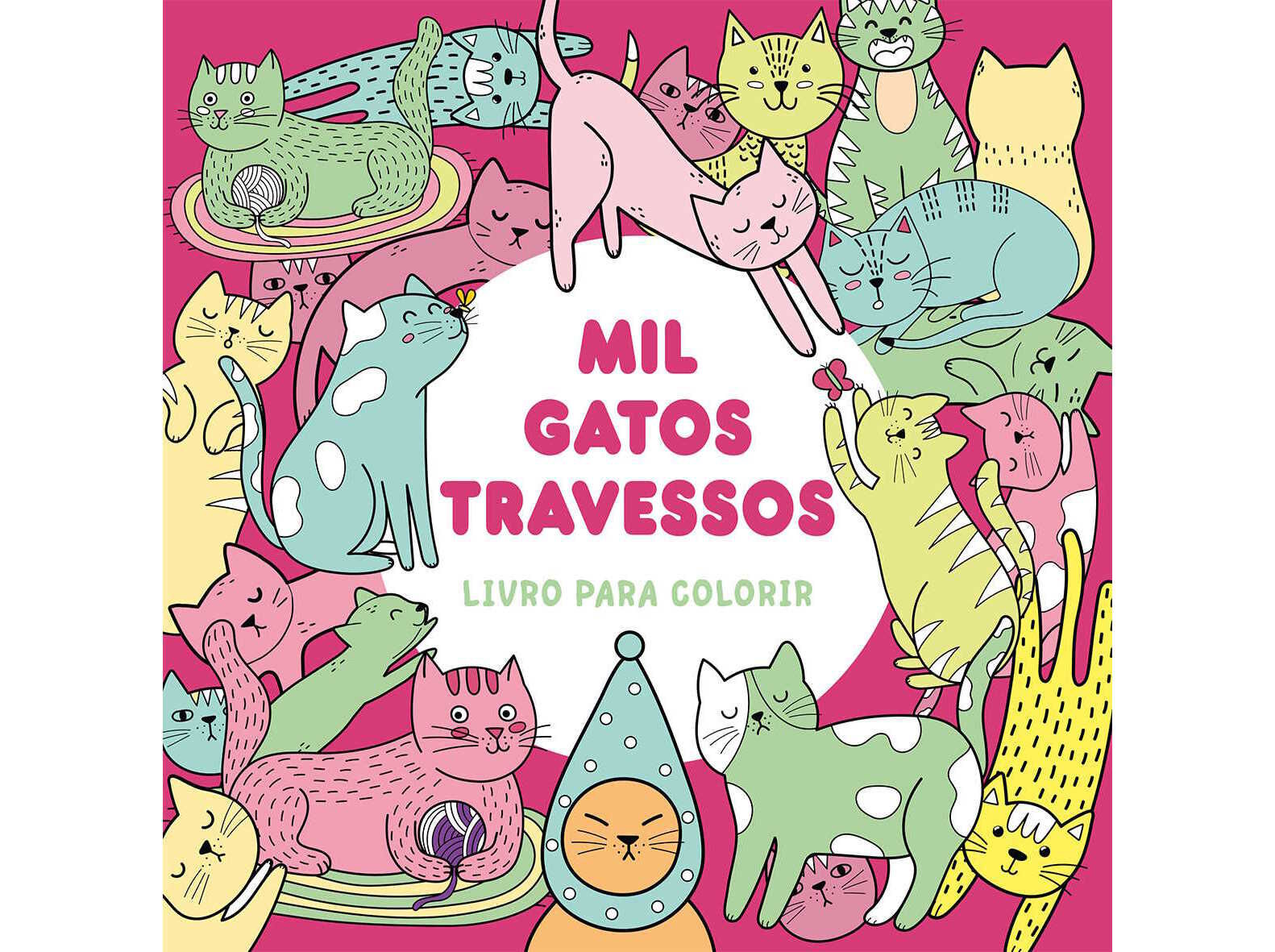 LIVRO MIL GATOS TRAVESSOS - LIVRO PARA COLORIR image number 1