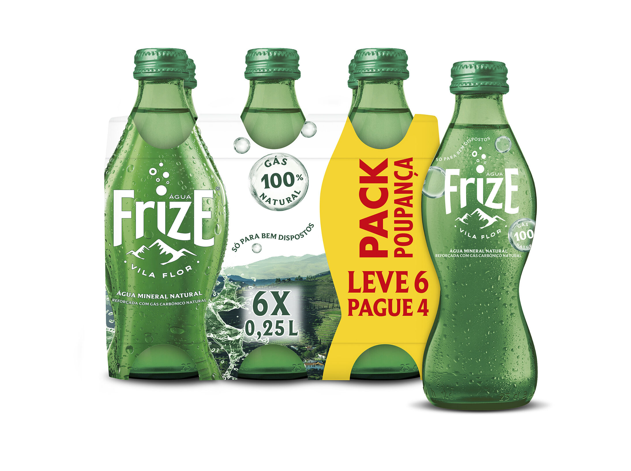 &Aacute;GUA COM G&Aacute;S FRIZE 6X0.25L