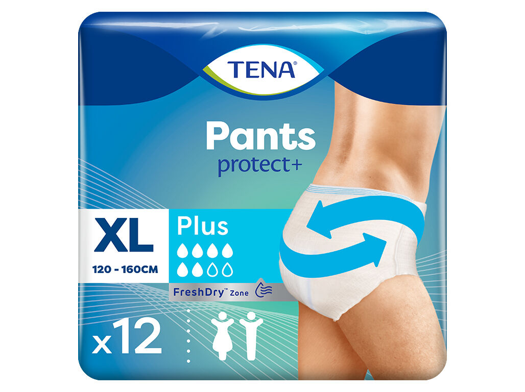 CUECAS INCONTIN&Ecirc;NCIA TAMANHO XL PANTS PLUS 12 UN