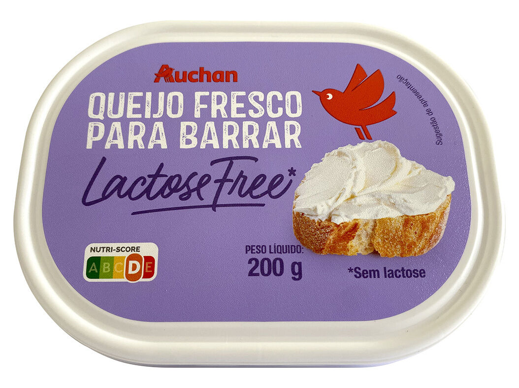 QUEIJO FRESCO AUCHAN PARA BARRAR SEM LACTOSE 200 G