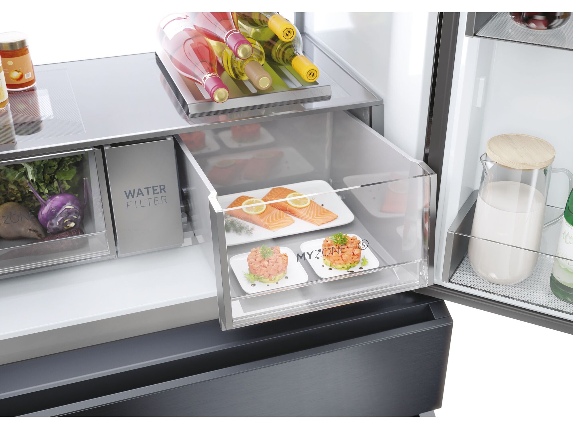 FRIGOR&Iacute;FICO AMERICANO HAIER HFW7918EIMB NO FROST E 601L image number 9