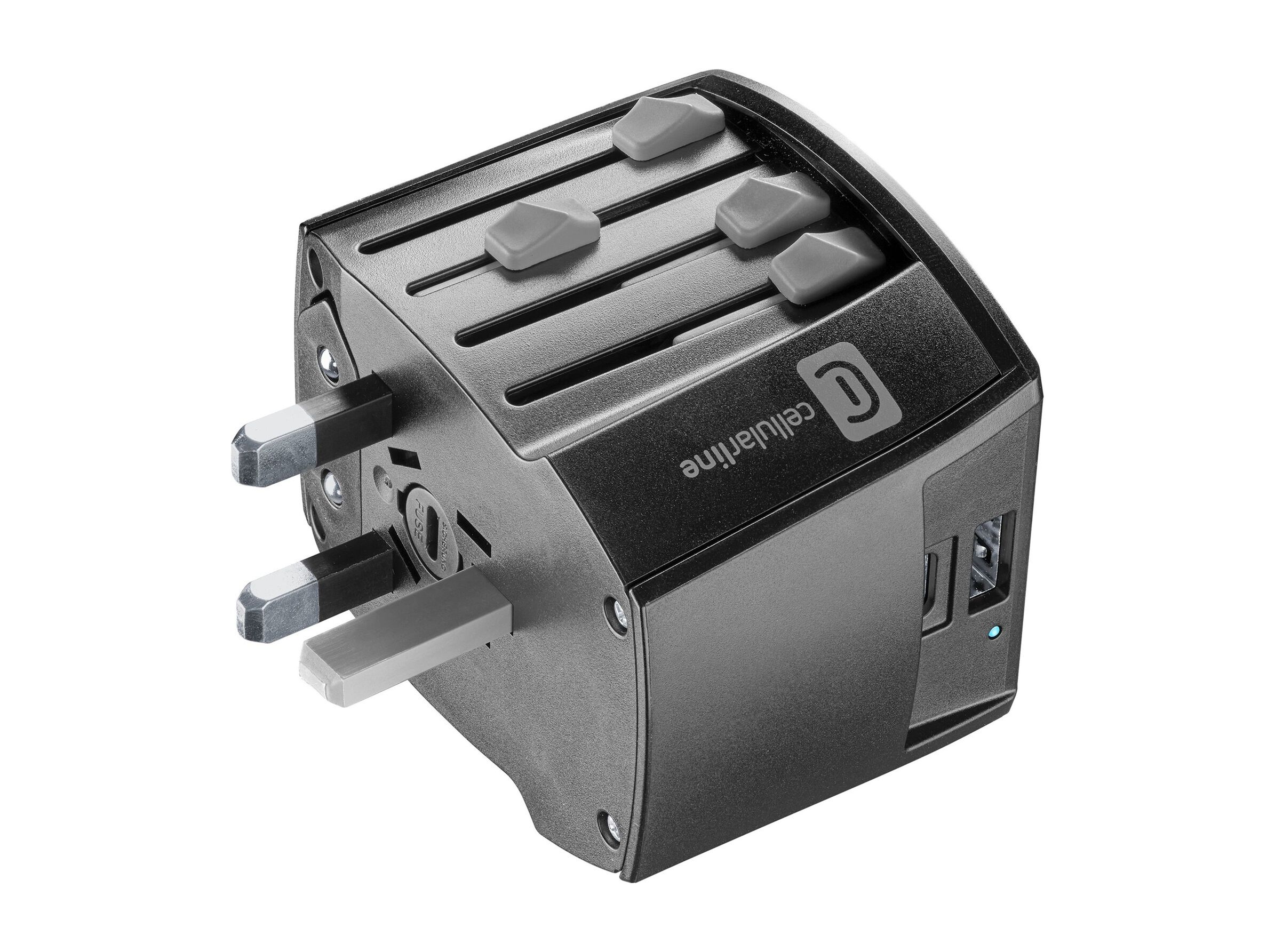 ADAPTADOR DE VIAGEM CELLULARLINE WORLD TRAVEL CHARGER 20W 1X USB-A 1X USB-C image number 4