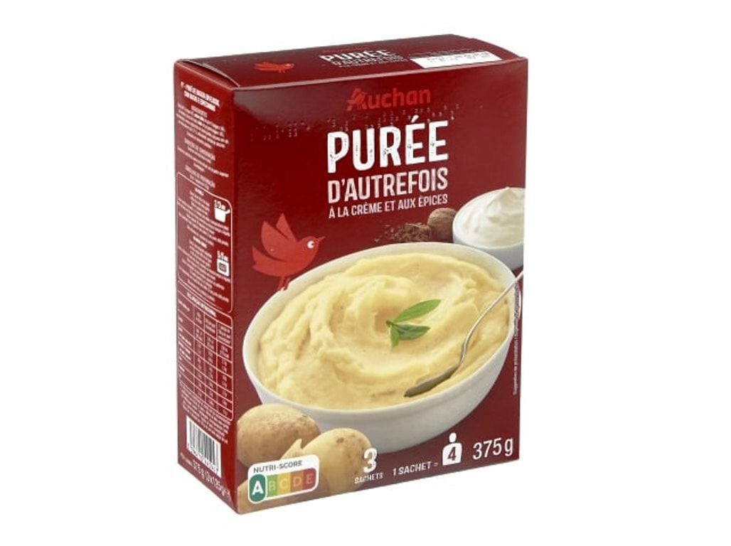 PUR&Eacute; BATATA AUCHAN NATAS E ESPECIARIAS 375G
