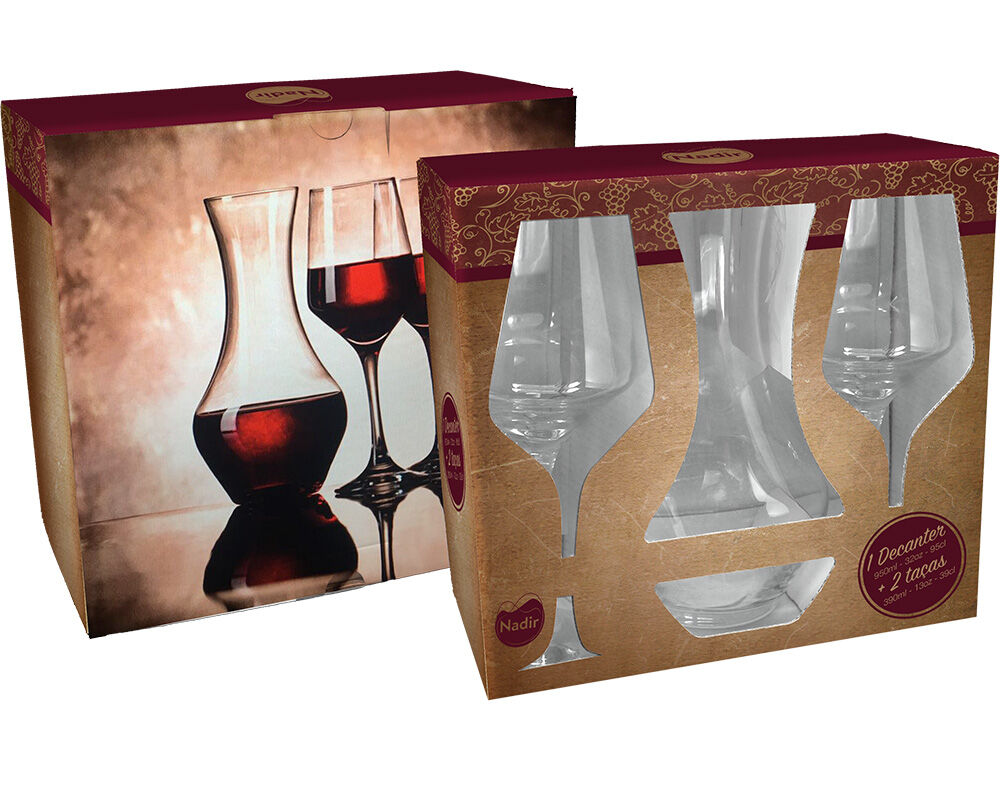 CONJUNTO DECANTER 950ML +2 C&Aacute;LICES 390ML 20X22X14CM