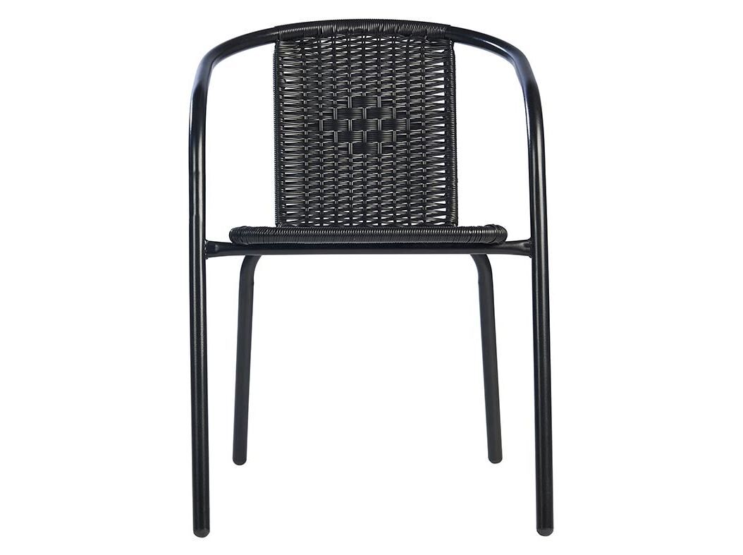 CADEIRA BISTRO GARDENSTAR METAL RATTAN PRETO 58X53X75CM image number 1