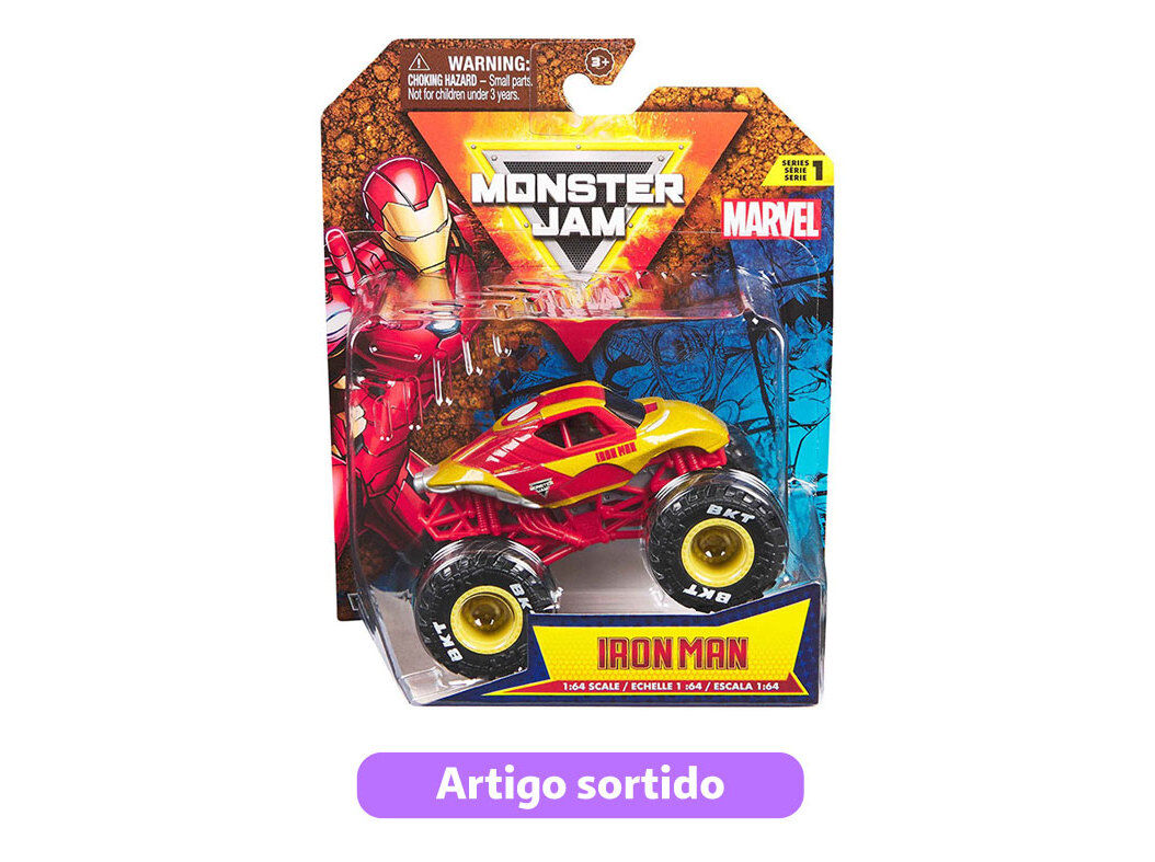 VE&Iacute;CULO MARVEL MONSTER JAM 1.64 MODELOS SORTIDOS image number 0