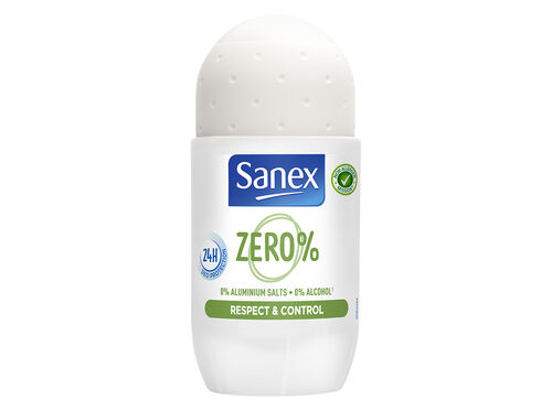 Desodorizante Roll-On Zero% Respect&Control Sanex 50ml image number 0