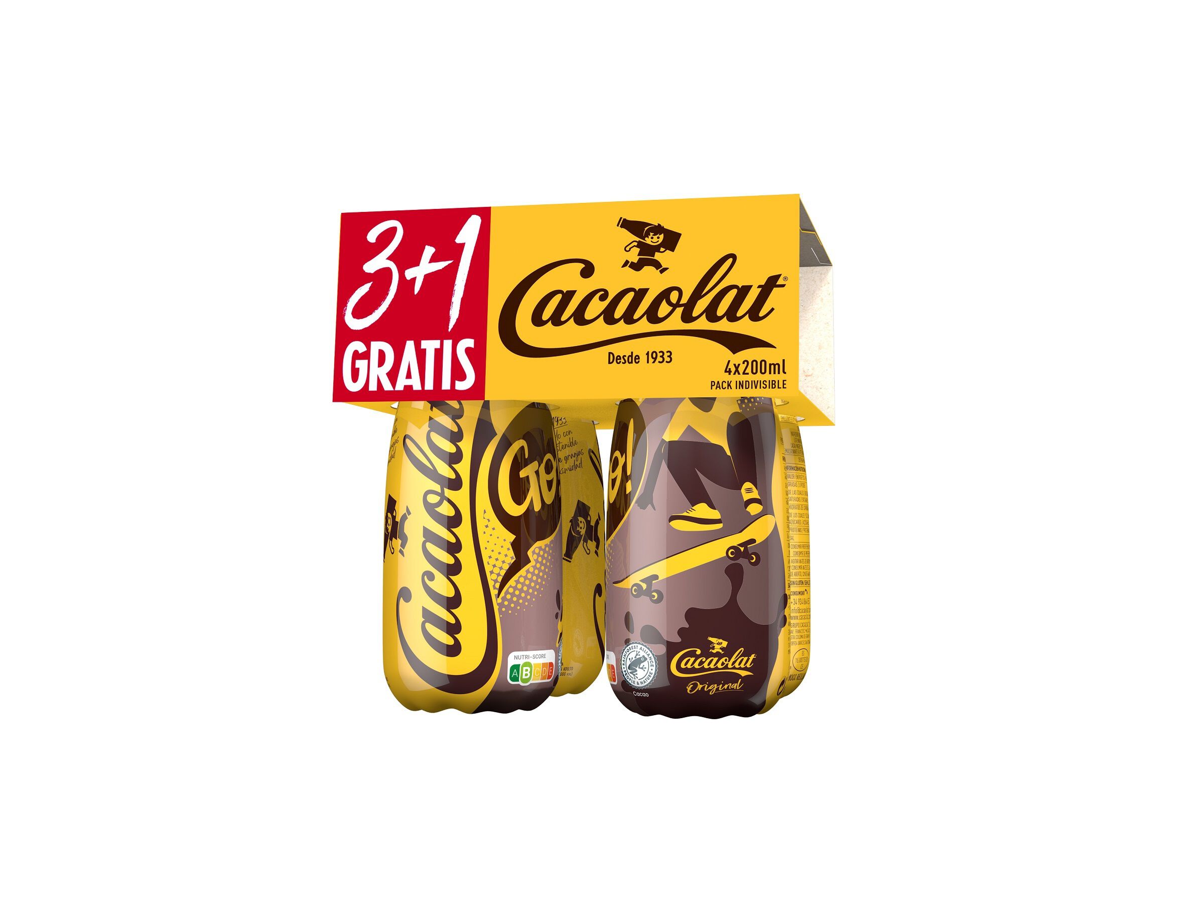 LEITE UHT CACAOLAT COM CACAU LEVE 4 PAGUE 3 4X200ML image number 0