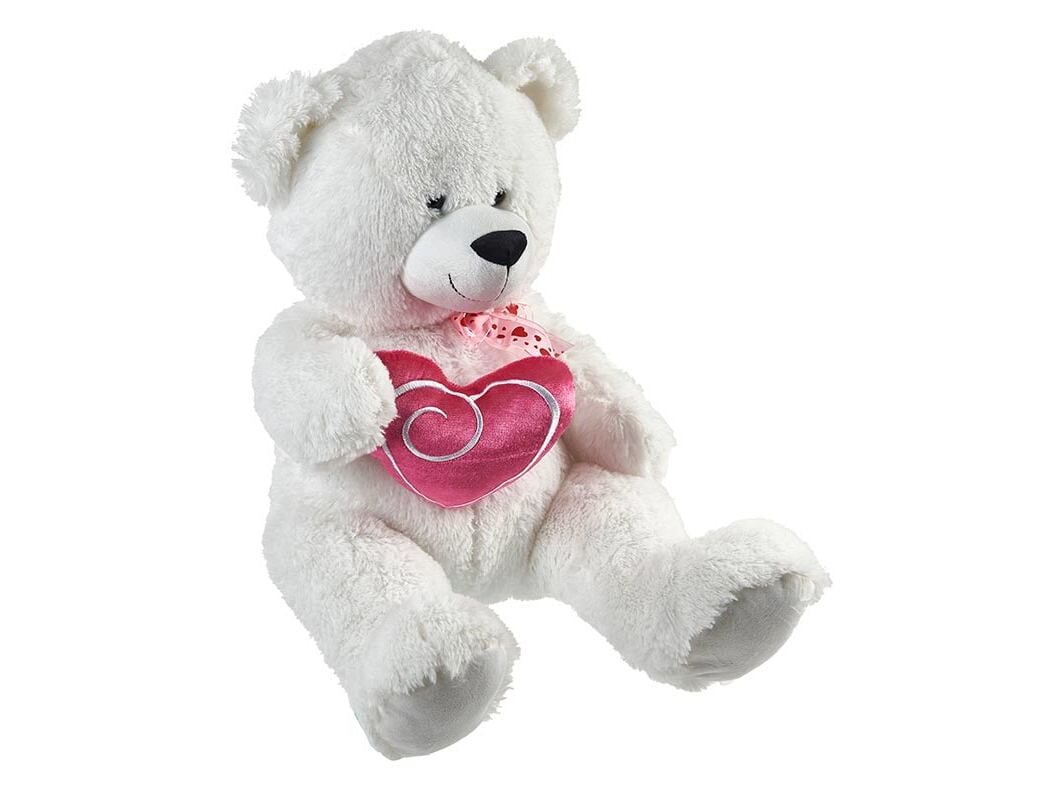 URSO DE PELUCHE ONE TWO FUN BRANCO 50CM image number 1