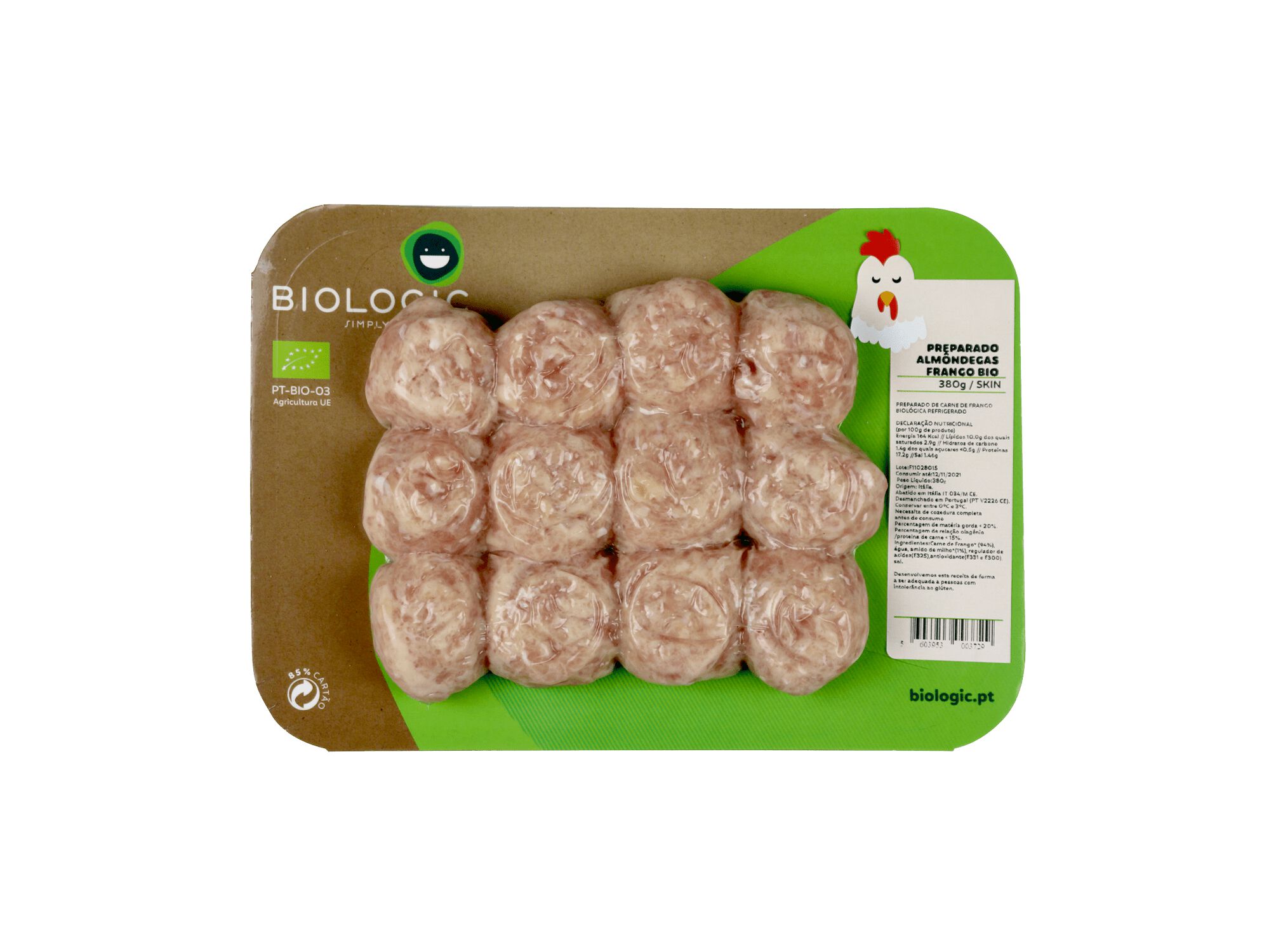 ALMONDEGAS FRANGO BIOLOGIC BIO 380 G