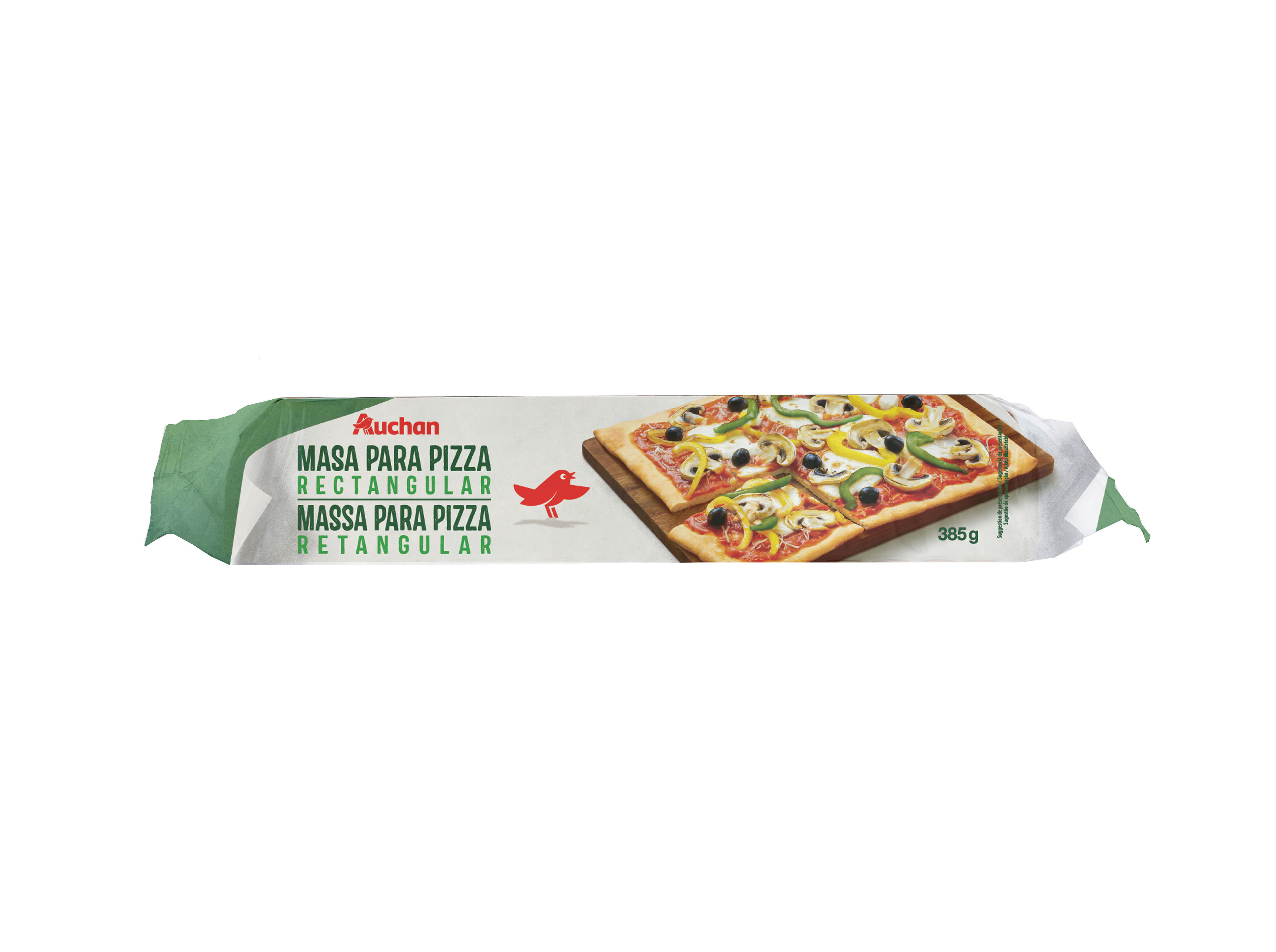 MASSA PARA PIZZA AUCHAN FAMILIAR 385G