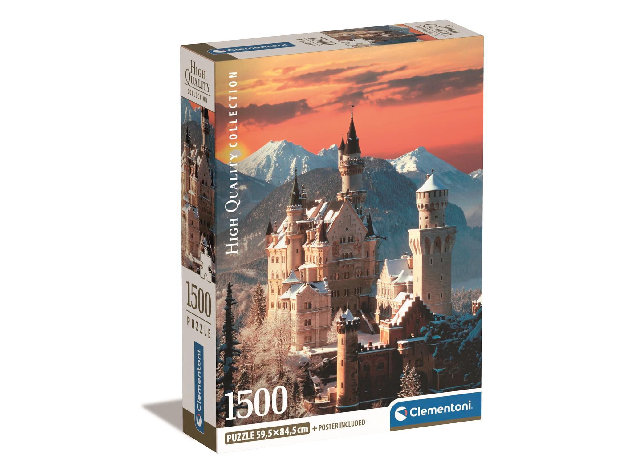 PUZZLE CLEMENTONI NEUSCHWANSTEIN 1500 PE&Ccedil;AS image number 0
