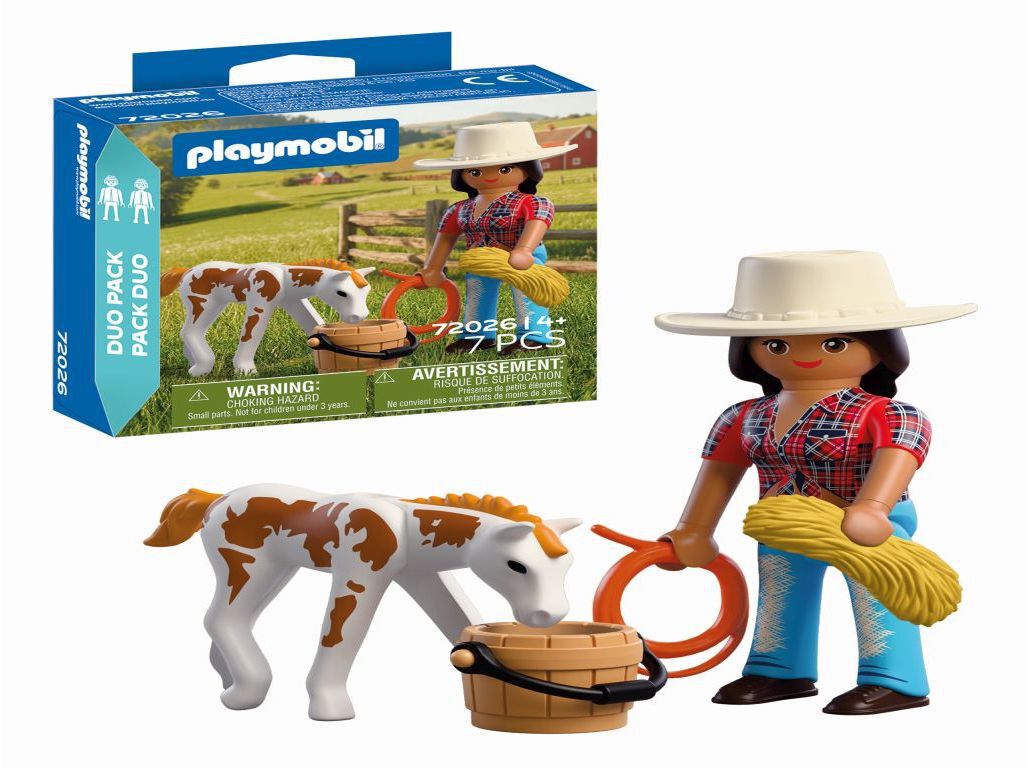 CAVALEIRA COM CAVALO PLAYMOBIL 72026 image number 1