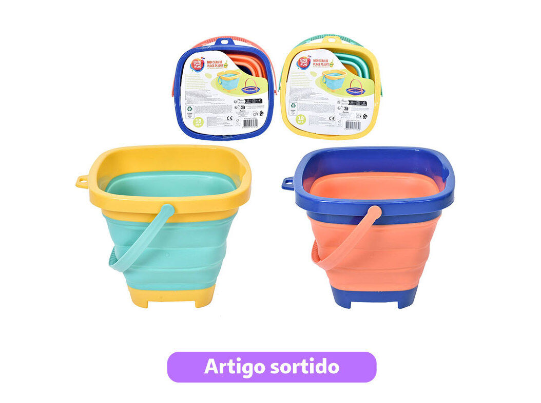 BALDE DE PRAIA ONE TWO FUN SOFT 2L CORES SORTIDAS