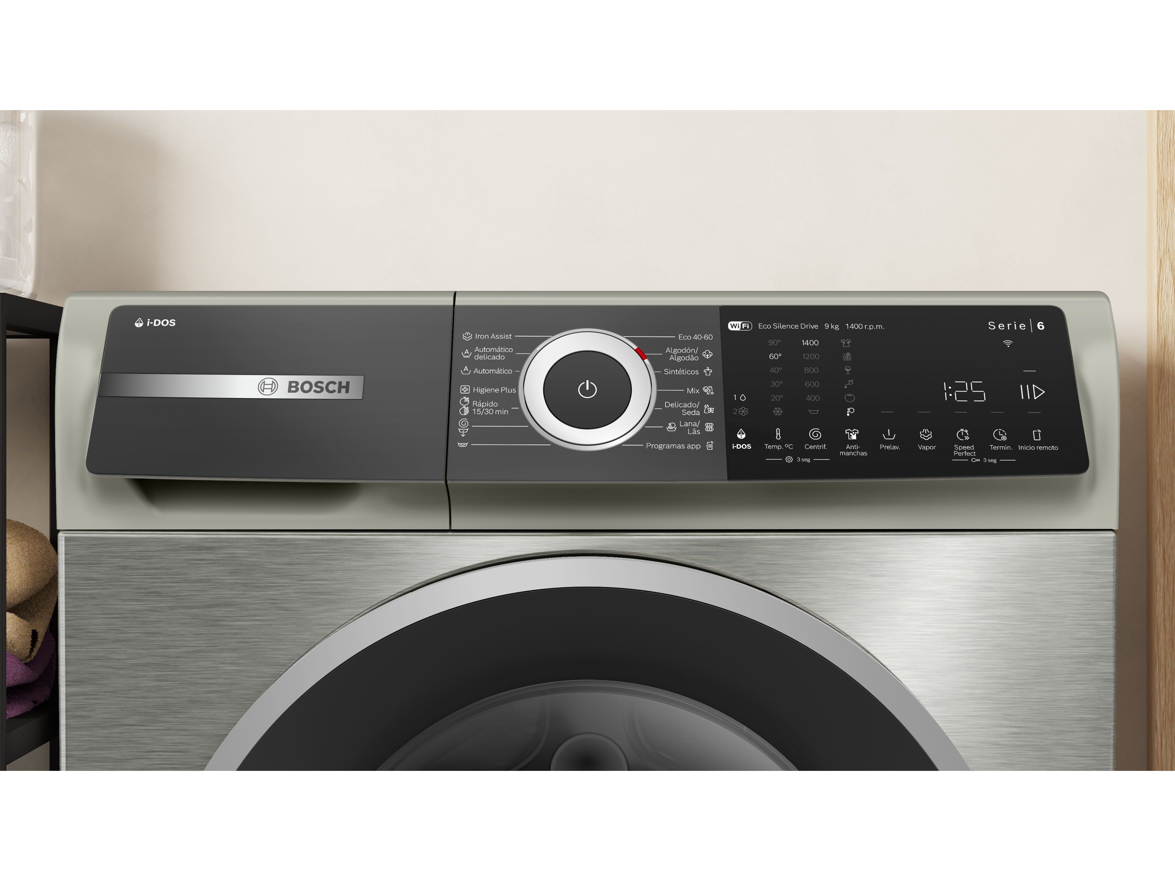 M&Aacute;QUINA LAVAR ROUPA BOSCH WGH244AXES INOX 9KG A I-DOS image number 1