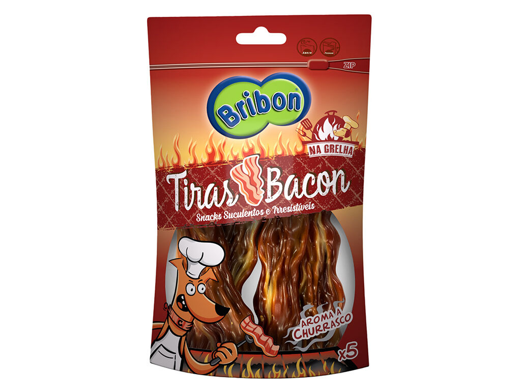 SNACK C&Atilde;O BRIBON NA GRELHA TIRAS BACON 5 UNIDADES image number 1
