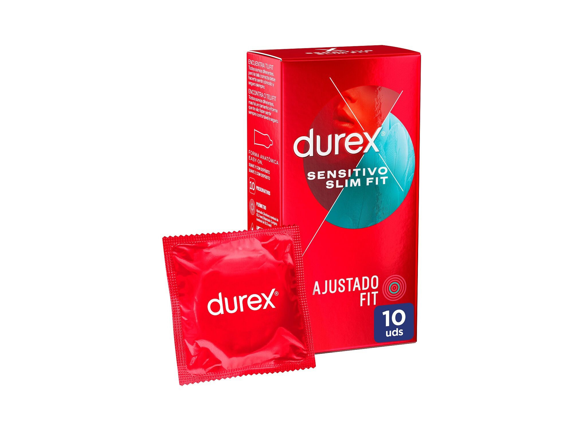 PRESERVATIVOS DUREX SENSITIVE SLIM FIT 10UN image number 0