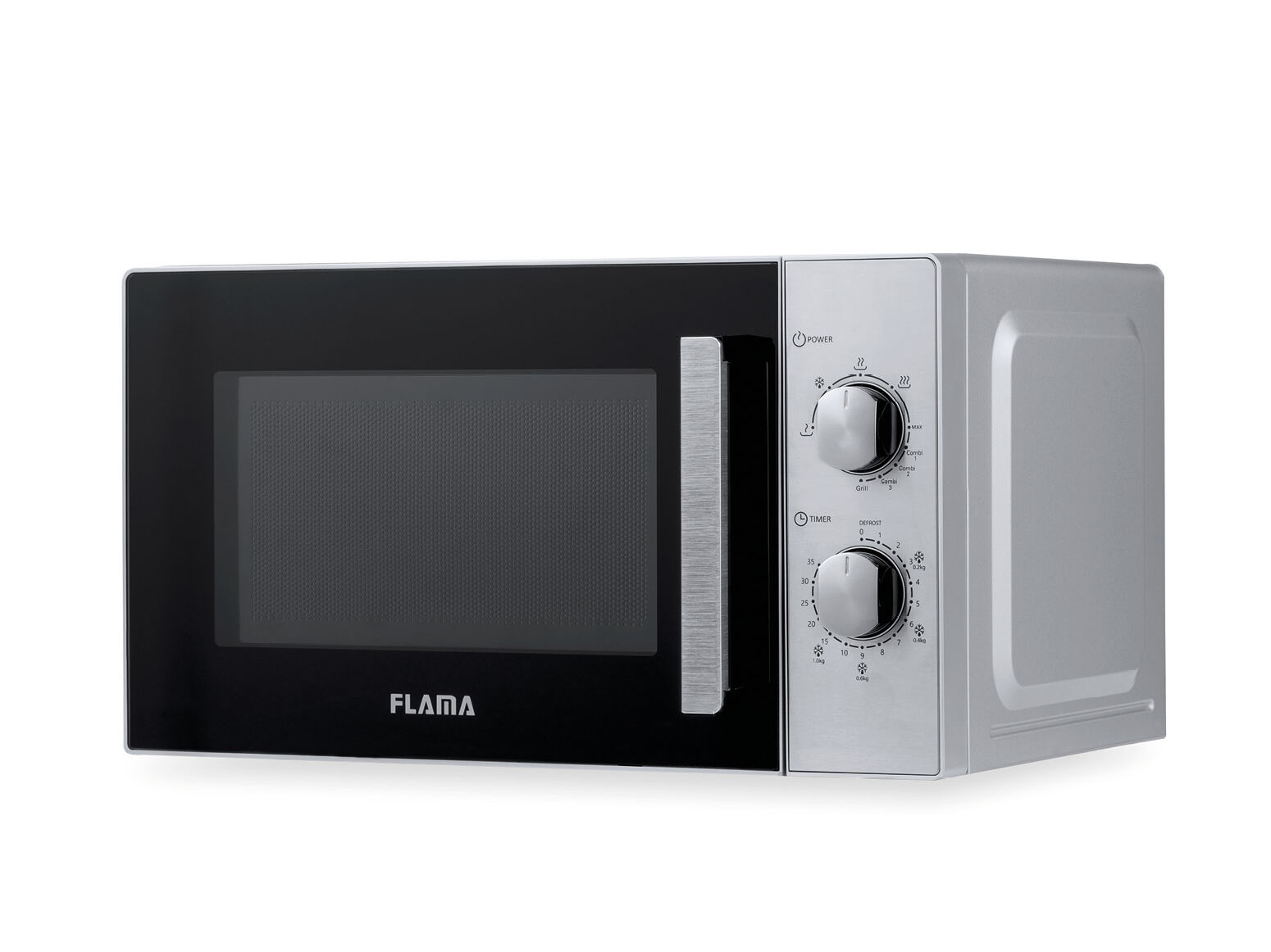 MICRO-ONDAS COM GRILL FLAMA 1803FL INOX 20L image number 1