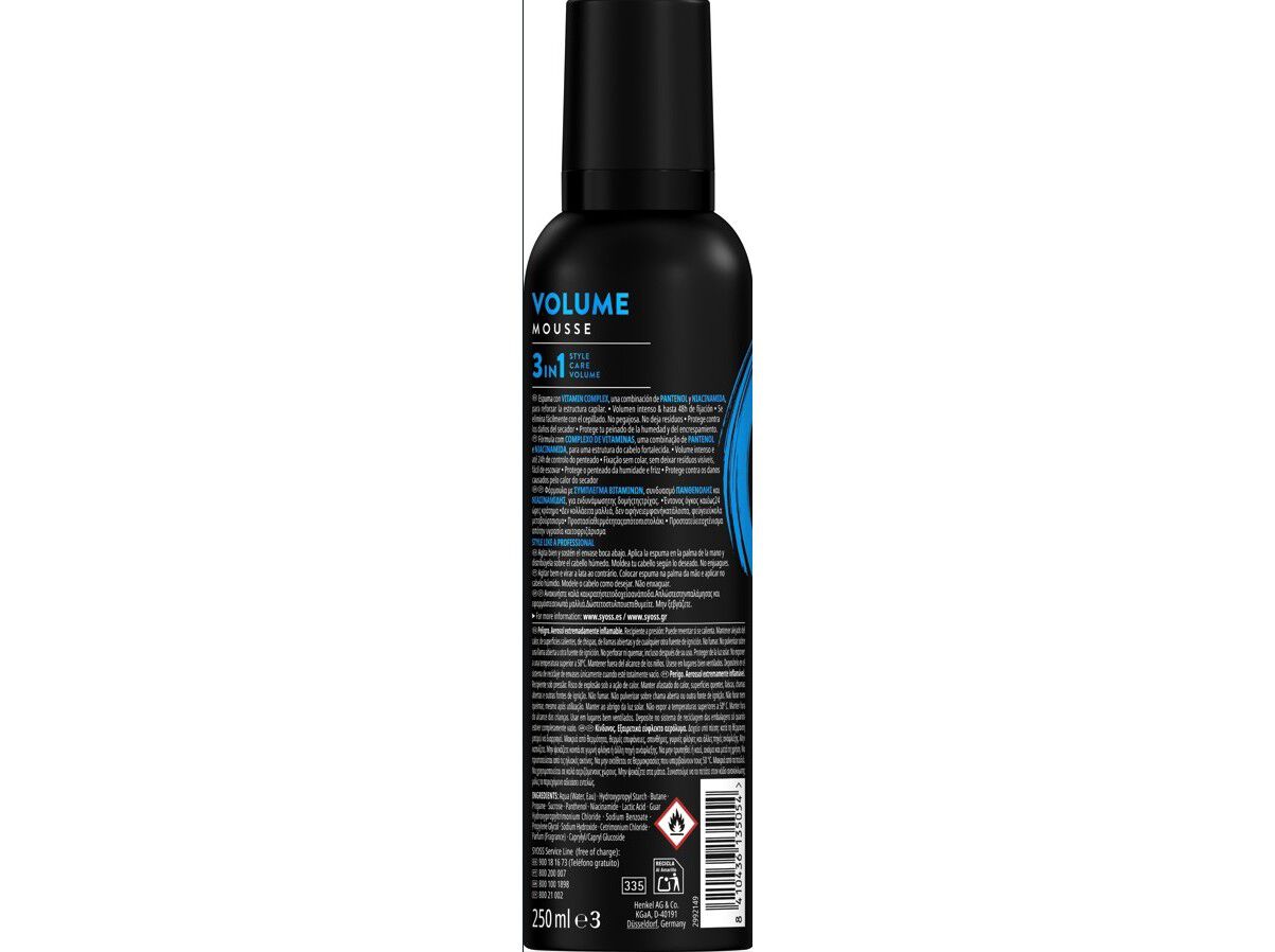 MOUSSE SYOSS VOLUME LIFT 250ML image number 1