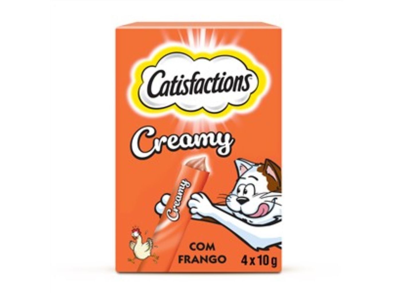 SNACK PARA GATO CATISFACTIONS CREAMY FRANGO 4X10G
