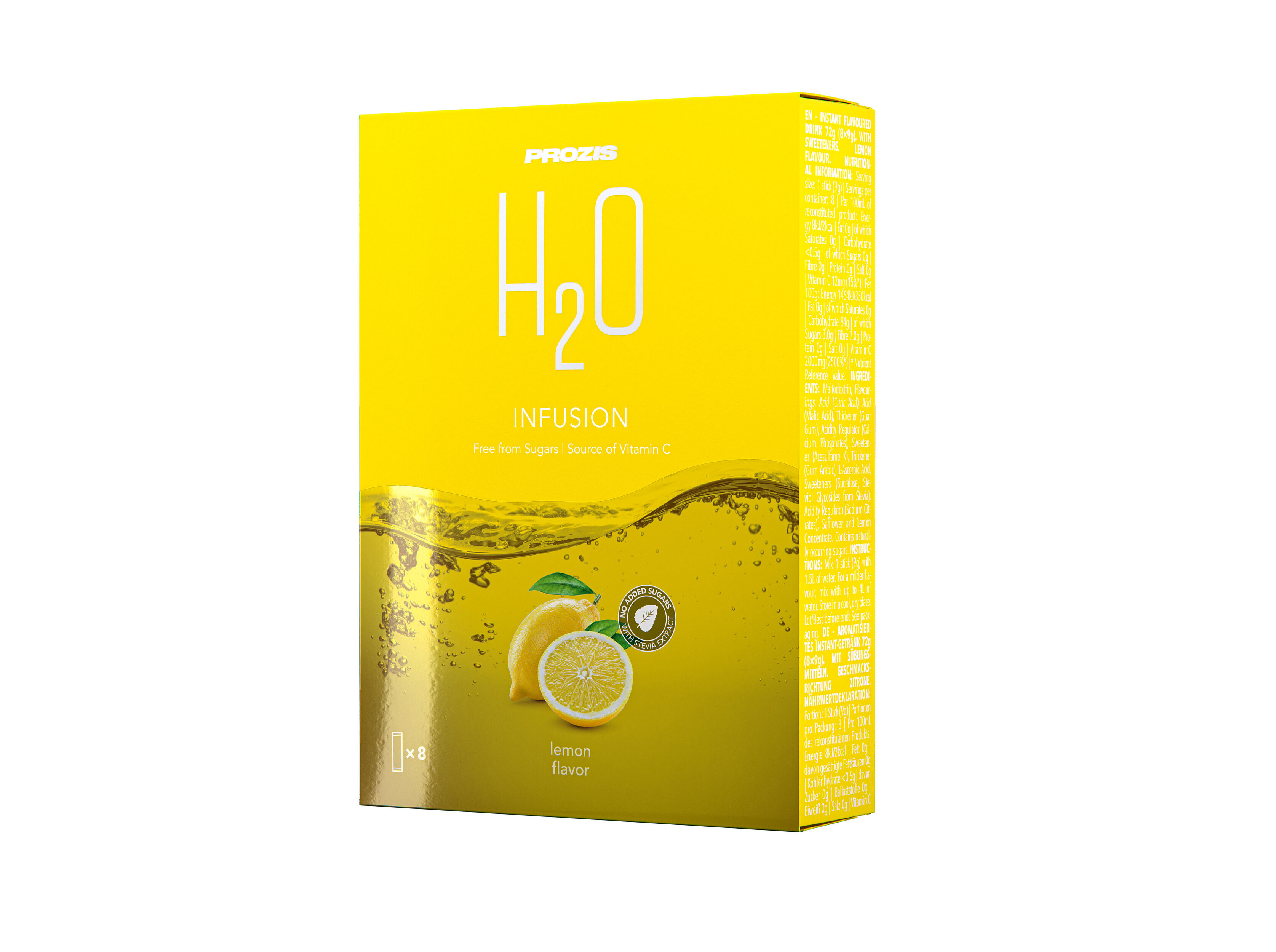 BEBIDA INSTANT&Acirc;NEA H2O PROZIS LIM&Atilde;O 72G (8X9G) image number 0