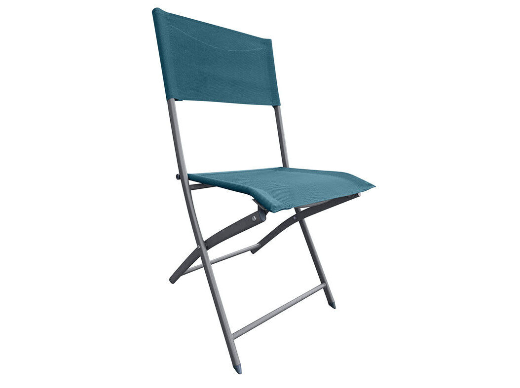CADEIRA DOBR&Aacute;VEL GARDENSTAR METAL TEXTILENE AZUL 42X53.5X81.5CM