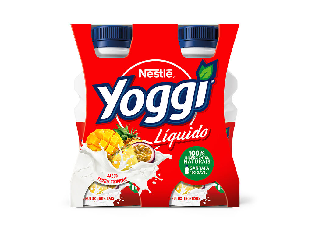 IOGURTE YOGGI L&Iacute;QUIDO FRUTOS TROPICAIS 4X160G image number 1