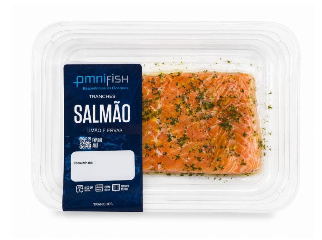 TRANCHE SALM&Atilde;O C/ LIM&Atilde;O E ERVAS 300GR