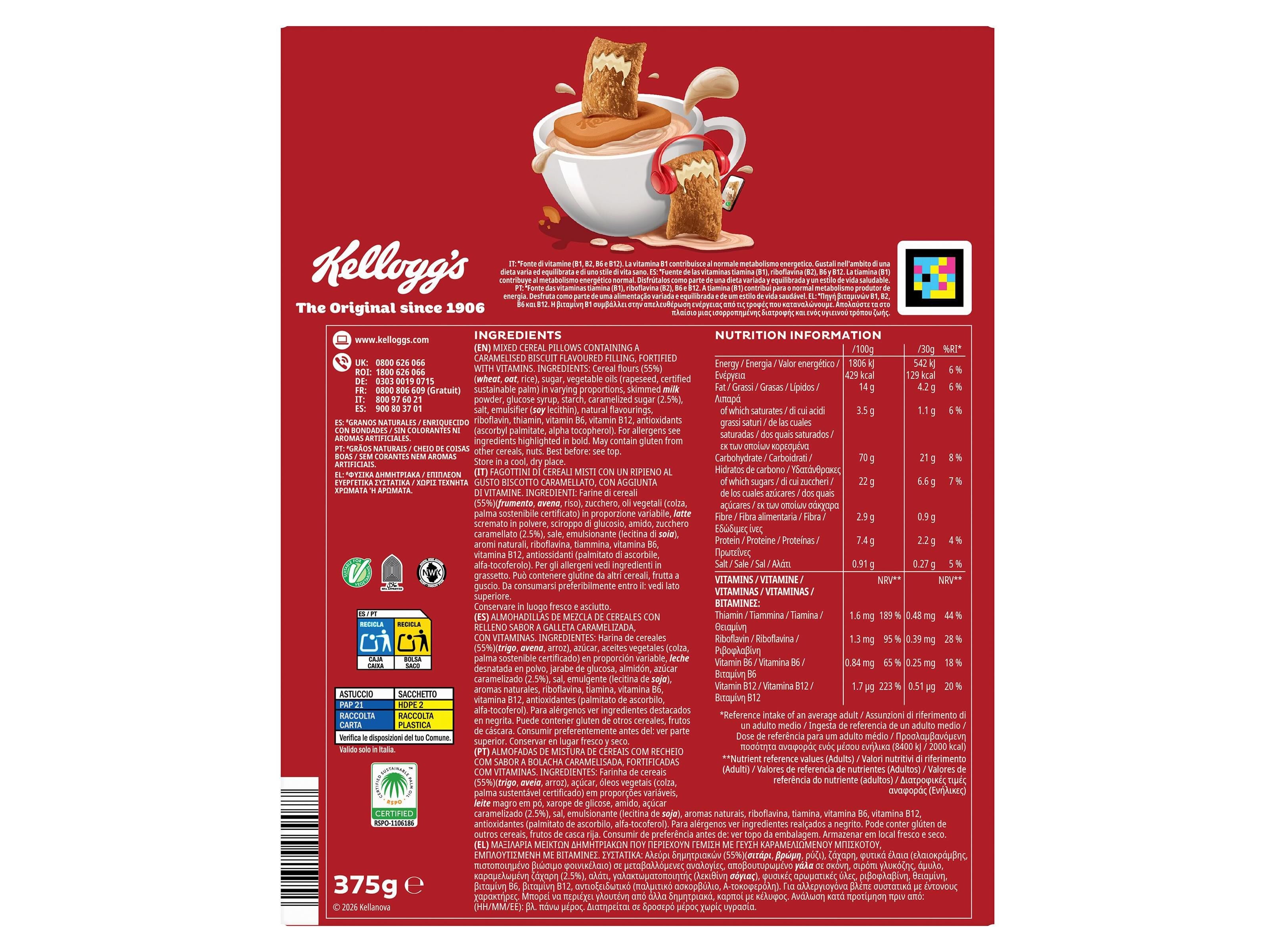 CEREAIS TEENS KELLOGG'S KRAVE CARAMELISED 375G image number 1