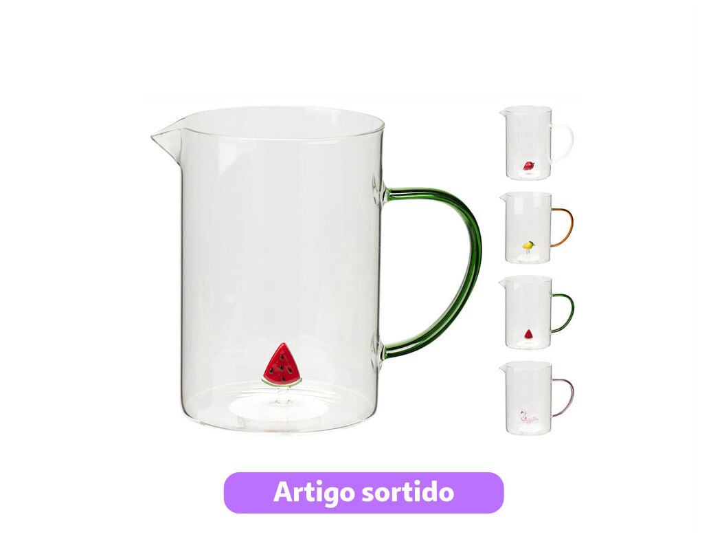 JARRO DECORADO VIDRO 1600ML MODELOS SORTIDOS image number 0